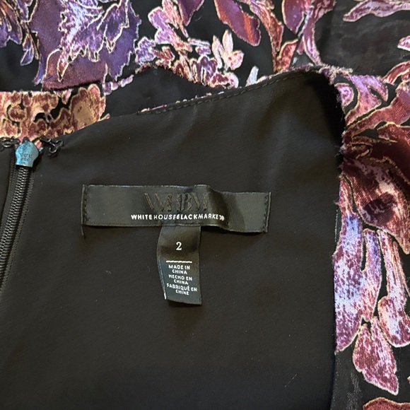 White House Black Market Purple and Pink Floral Dress - size 2 - Picture 12 of 13
